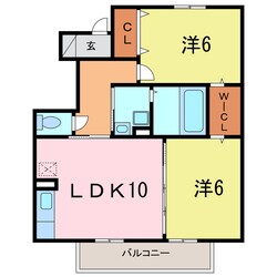 クレセント　B棟の物件間取画像